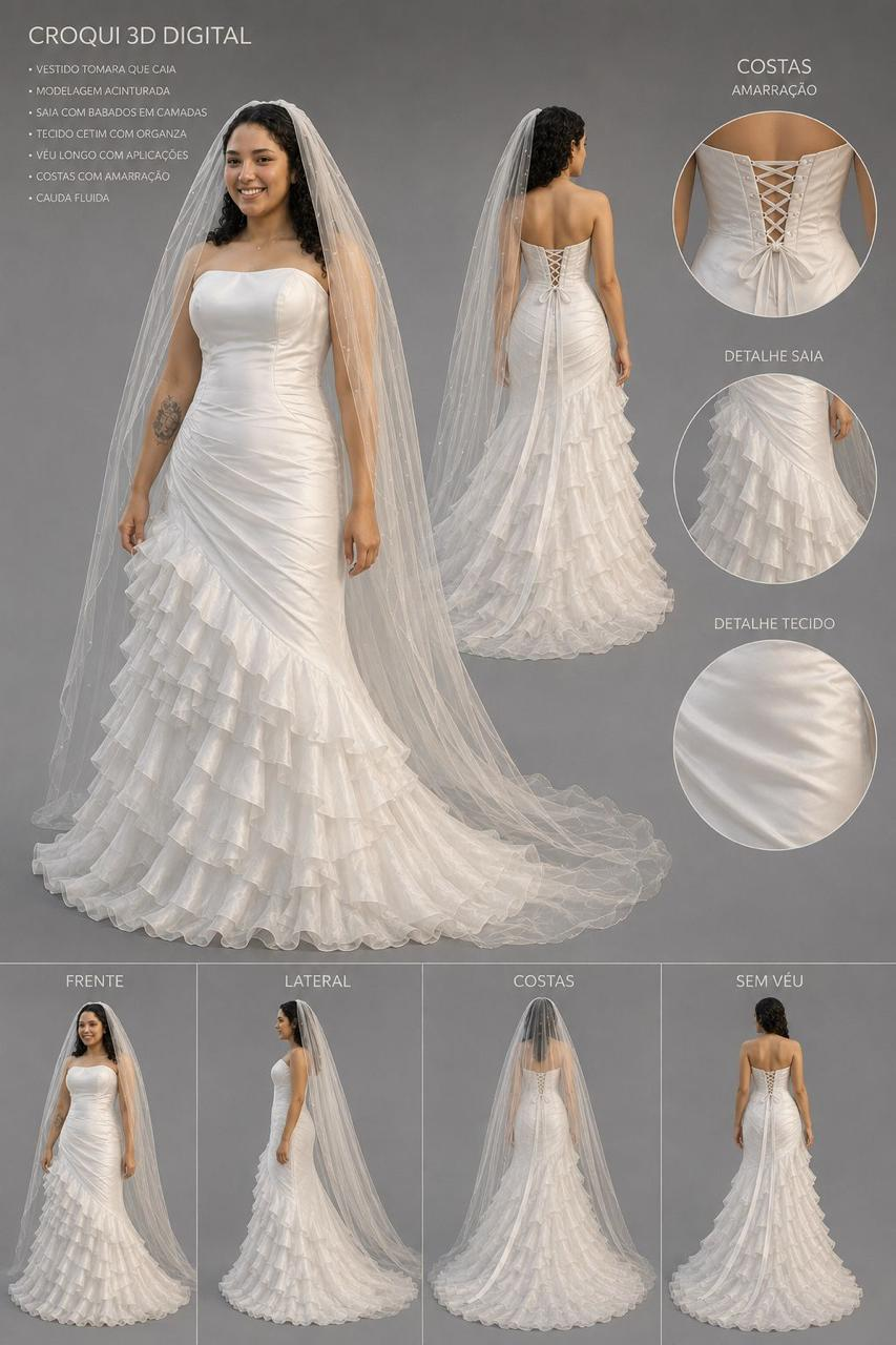 Molde e inspiração de corselet