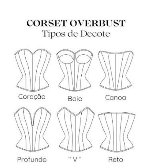 Molde e inspiração de corselet