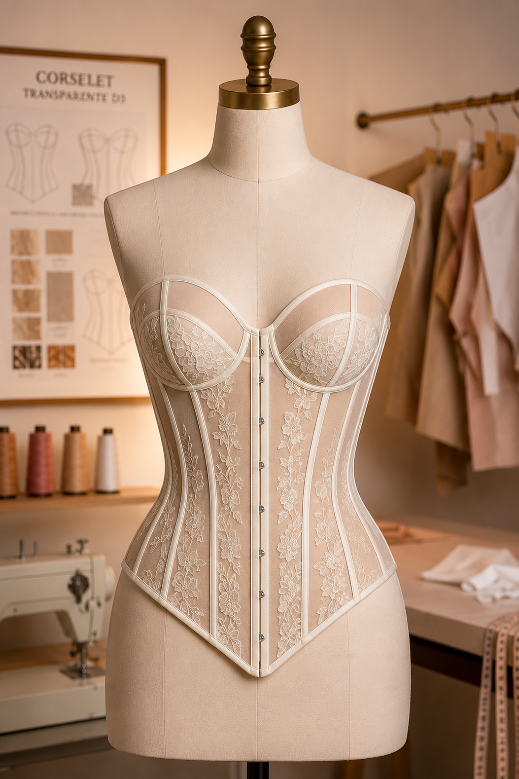 Molde e inspiração de corselet